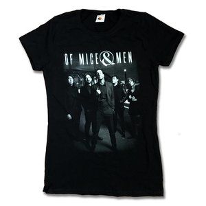 OF MICE AND MEN - CLASSIC BAND LADIES T-SHIRT *NEW* / SZ XL